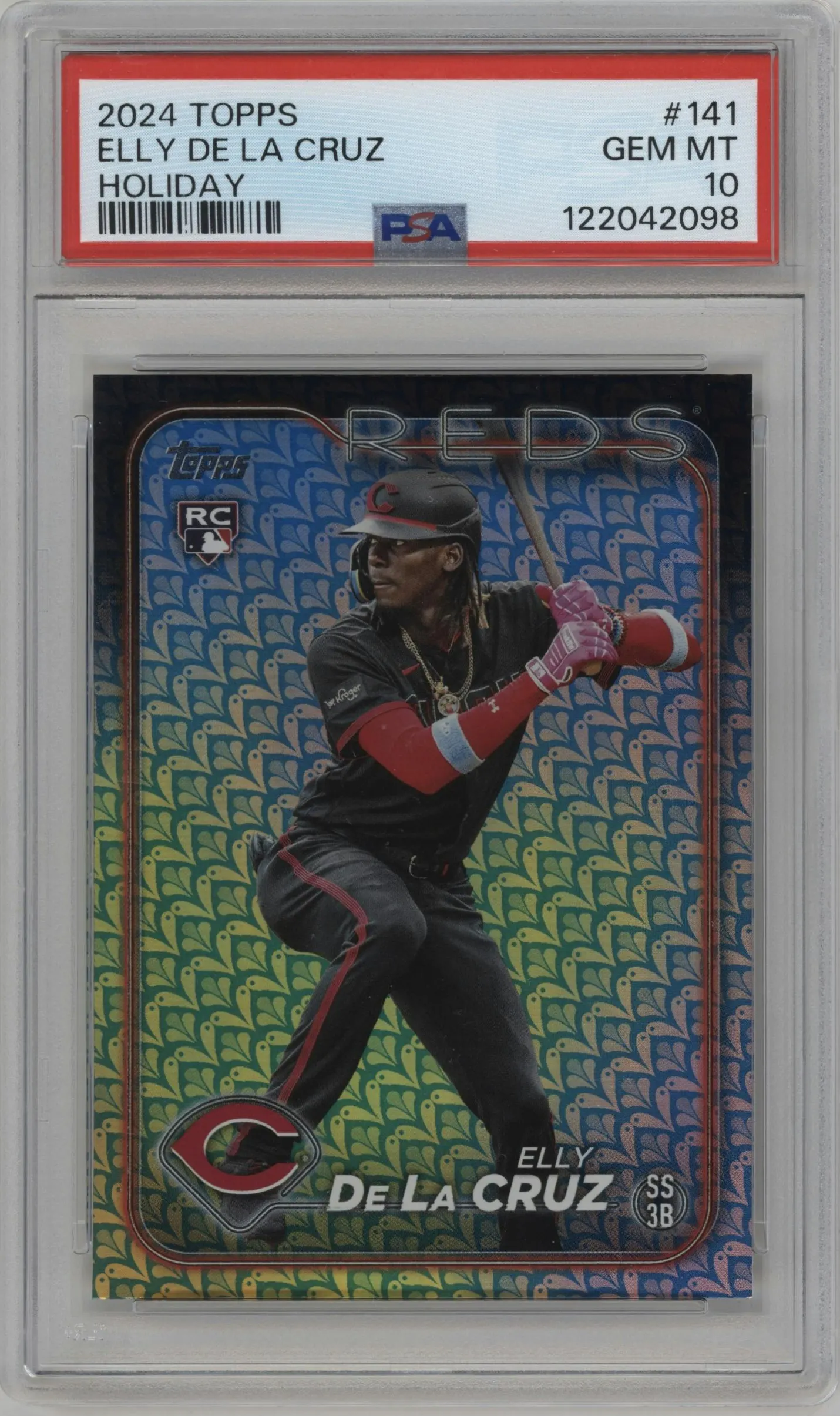 2024 Topps Elly De La Cruz Holiday #141 PSA 10