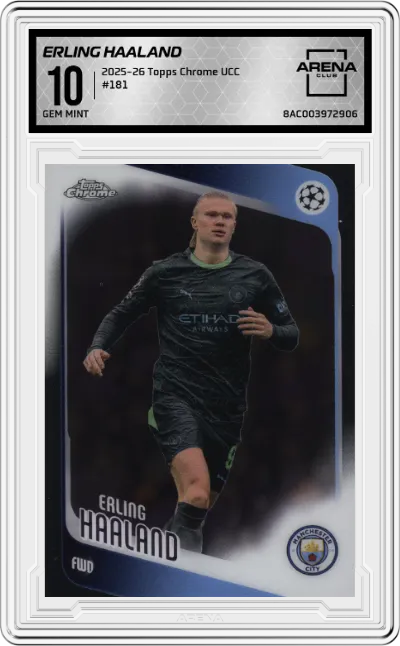 2025 Topps Chrome UEFA Club Competitions Erling Haaland ARENA CLUB 10