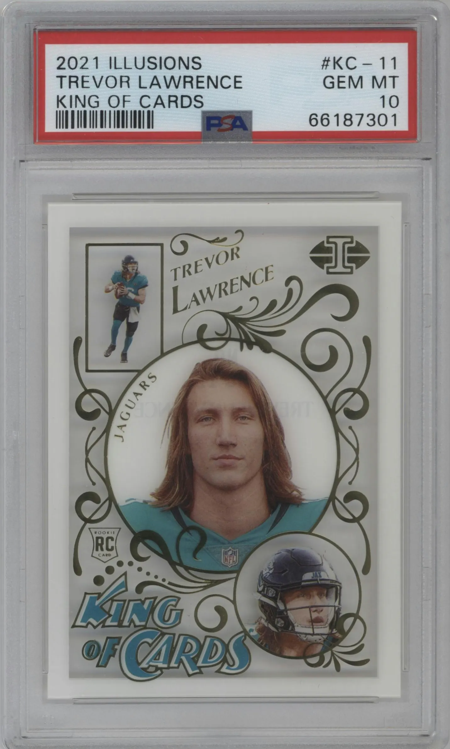 2021 Panini Illusions King of Cards Trevor Lawrence PSA 10