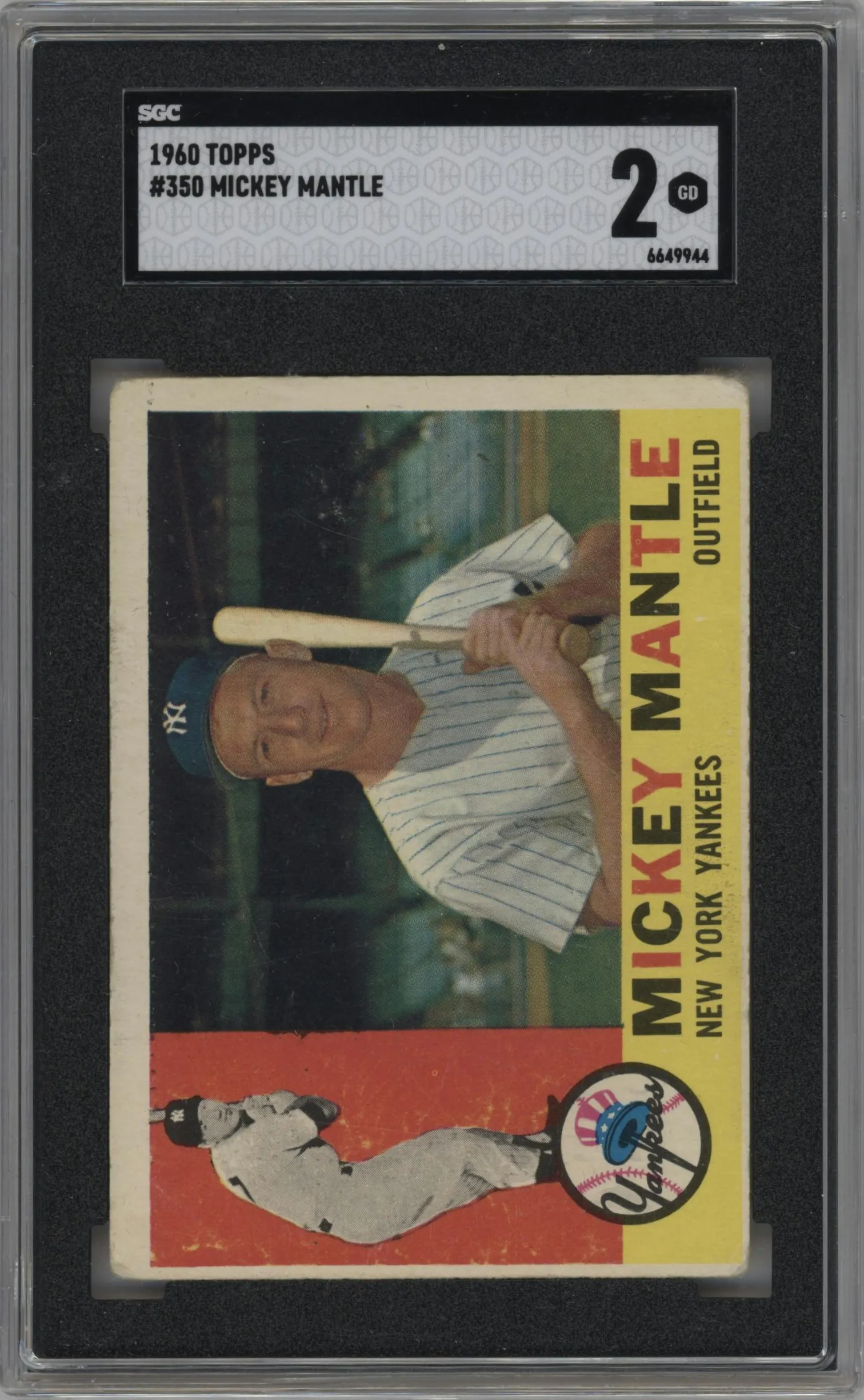 1960 Topps Mickey Mantle SGC 2