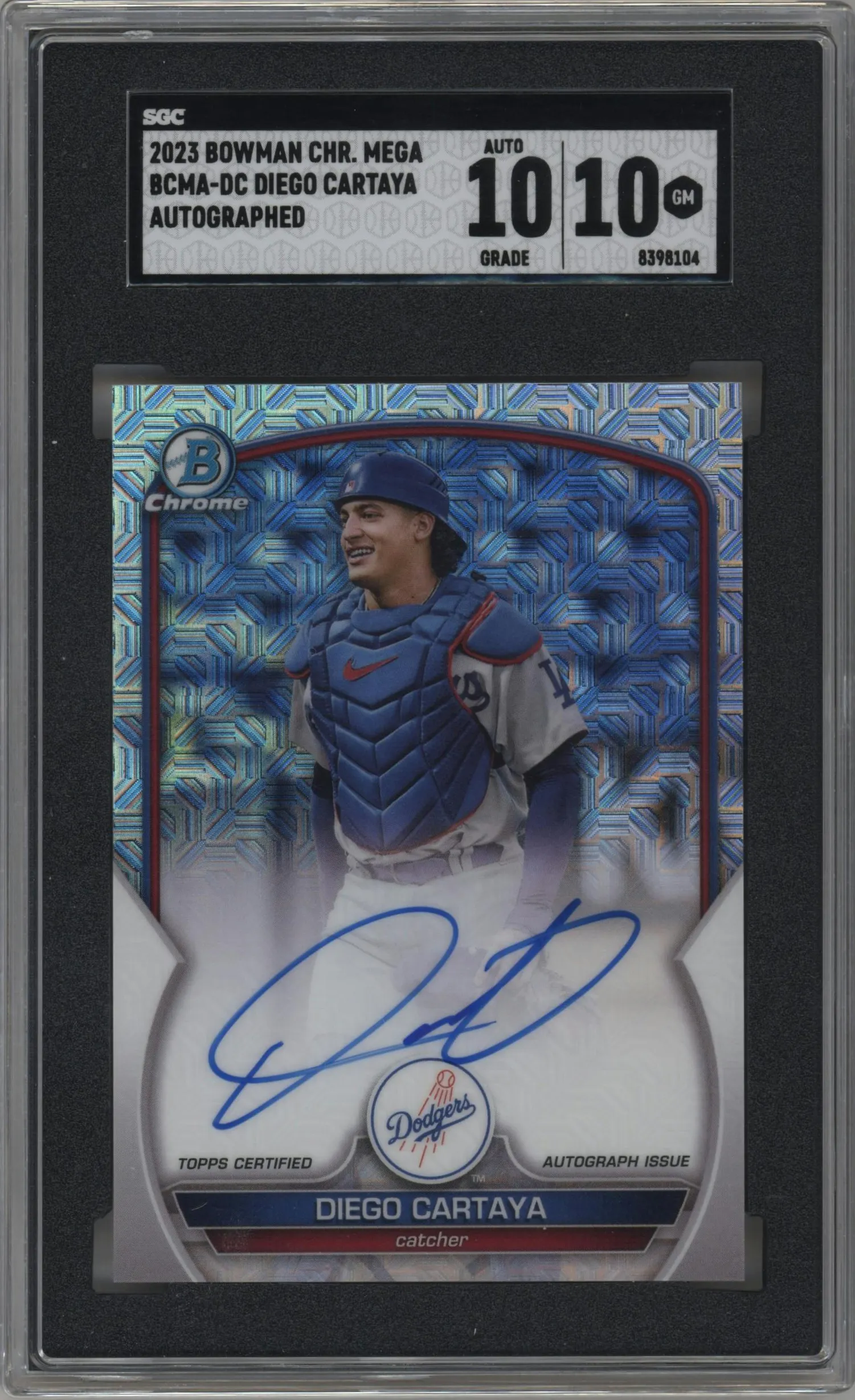 2023 Bowman Chrome Mega Box Auto Diego Cartaya SGC 10