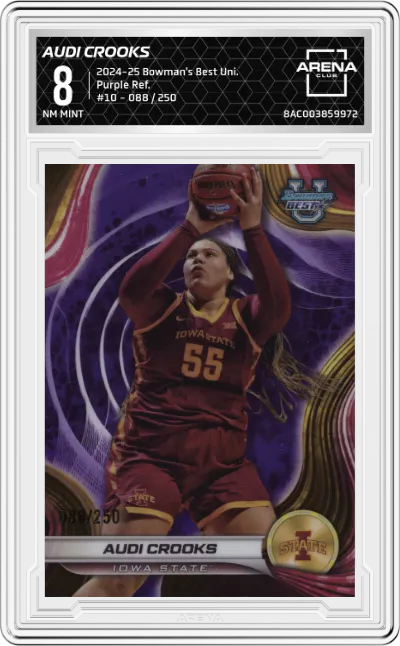 2024 Bowman's Best University Audi Crooks Purple Refractor #10 ARENA CLUB 8