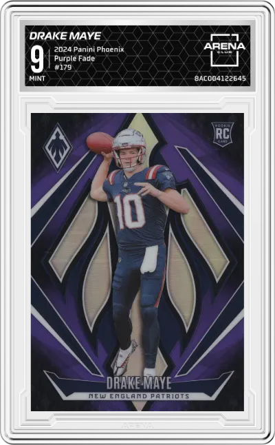 2024 Panini Phoenix Drake Maye Purple Fade #179 ARENA CLUB 9