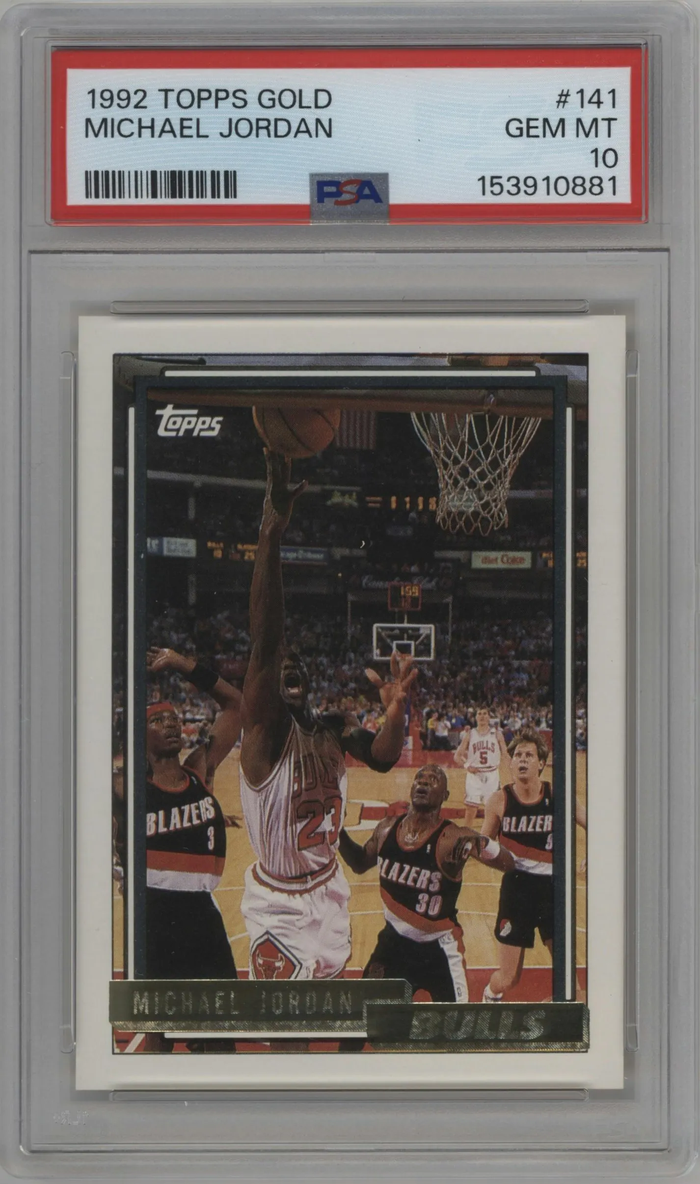 1992 Topps Michael Jordan Gold #141 PSA 10