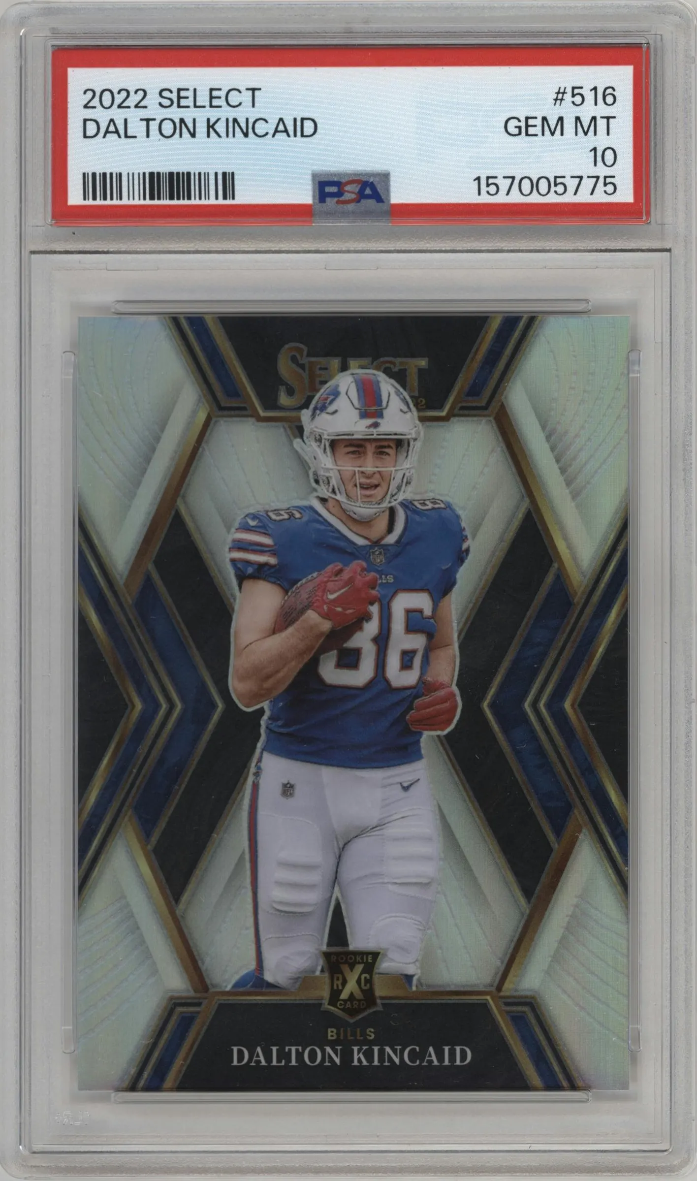 2022 Panini Select XRC Redemption Dalton Kincaid #516 PSA 10