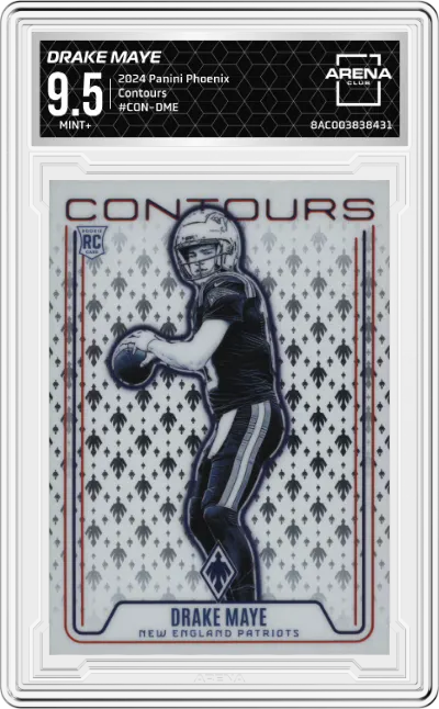 2024 Panini Phoenix Contours Drake Maye #CON-DME ARENA CLUB 9.5