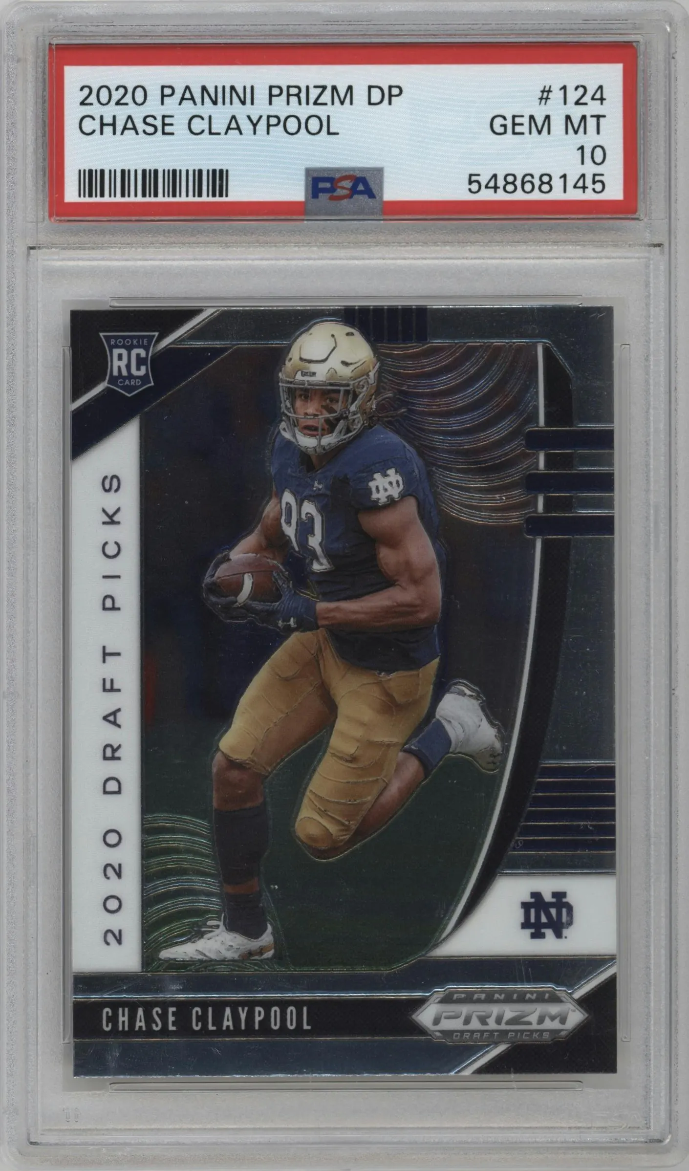 2020 Panini Prizm Draft Picks Chase Claypool #124 PSA 10