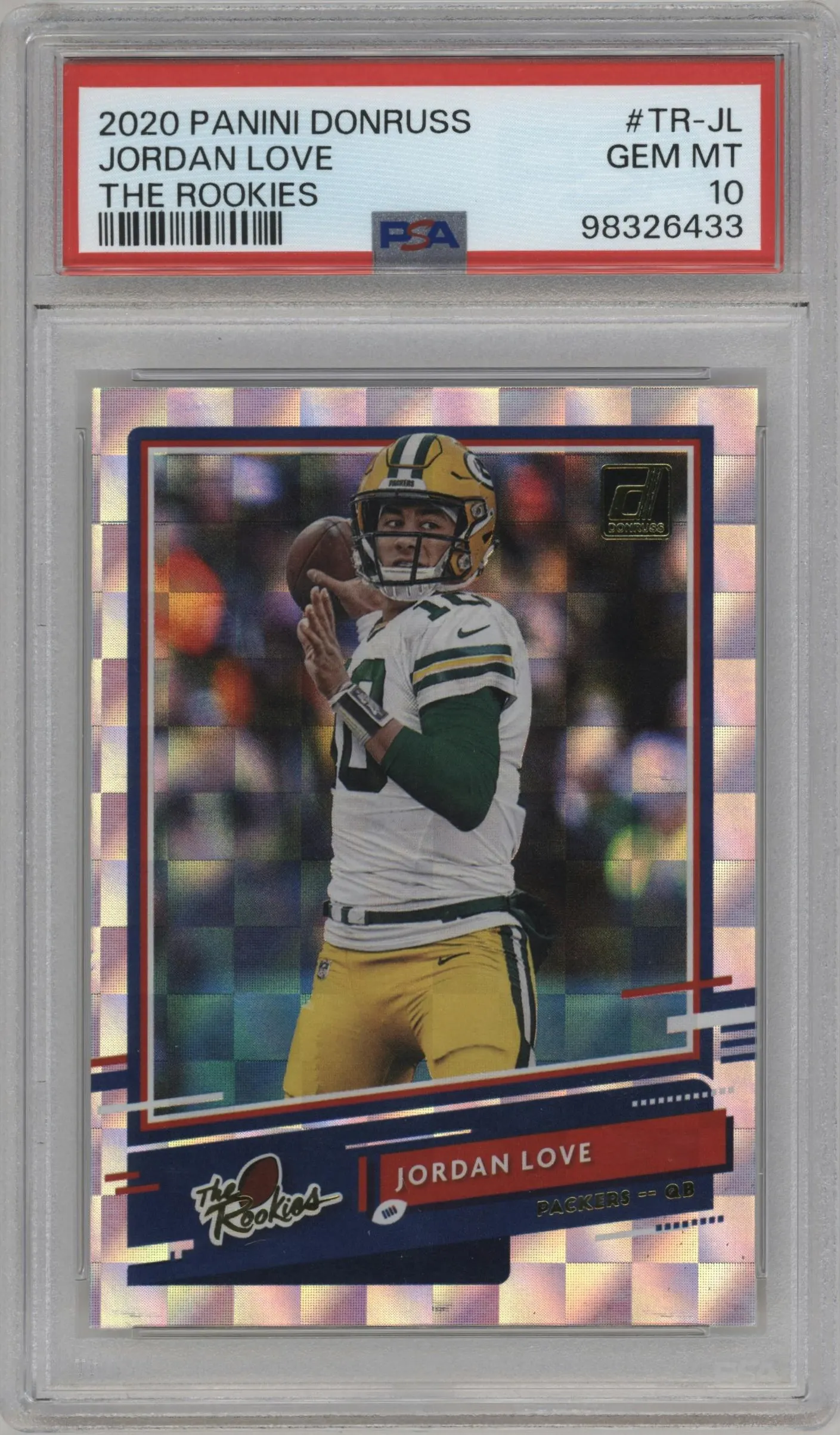 2020 Panini Donruss The Rookies Jordan Love #TR-JL PSA 10