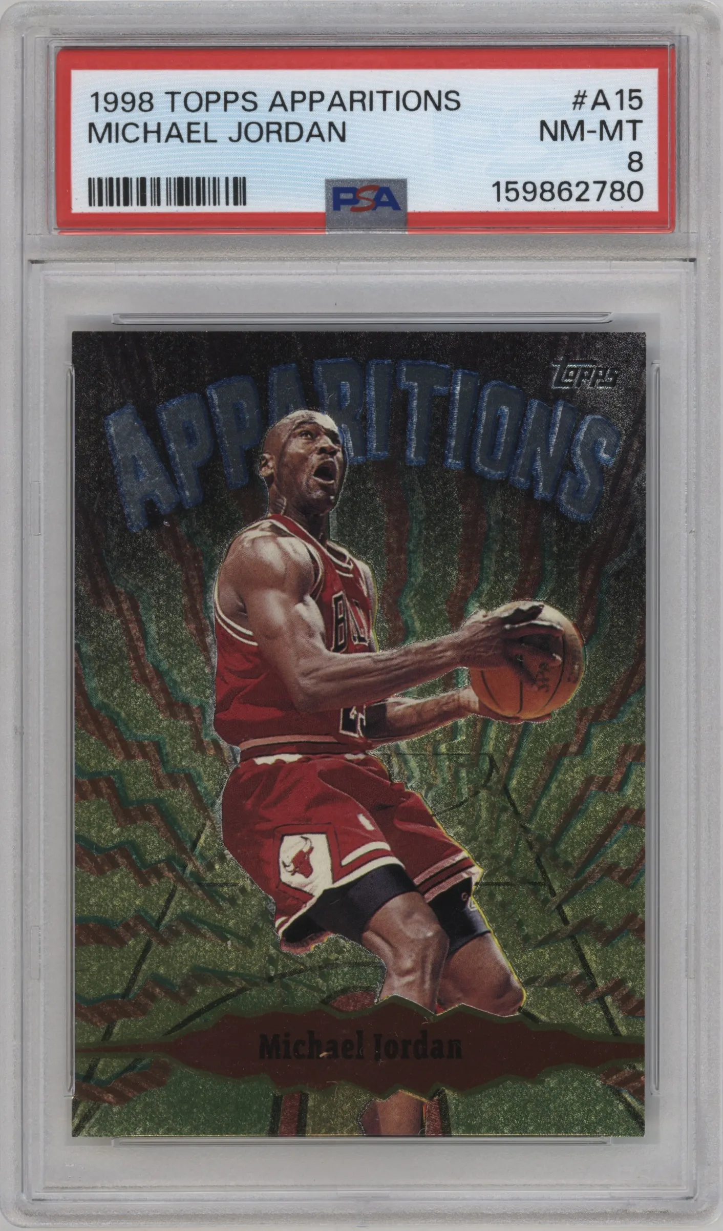 1998 Topps Apparitions Michael Jordan #A15 PSA 8