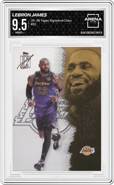 2025 2025-26 Topps Signature Class Topps Signature Class LeBron James #51 ARENA CLUB 9.5