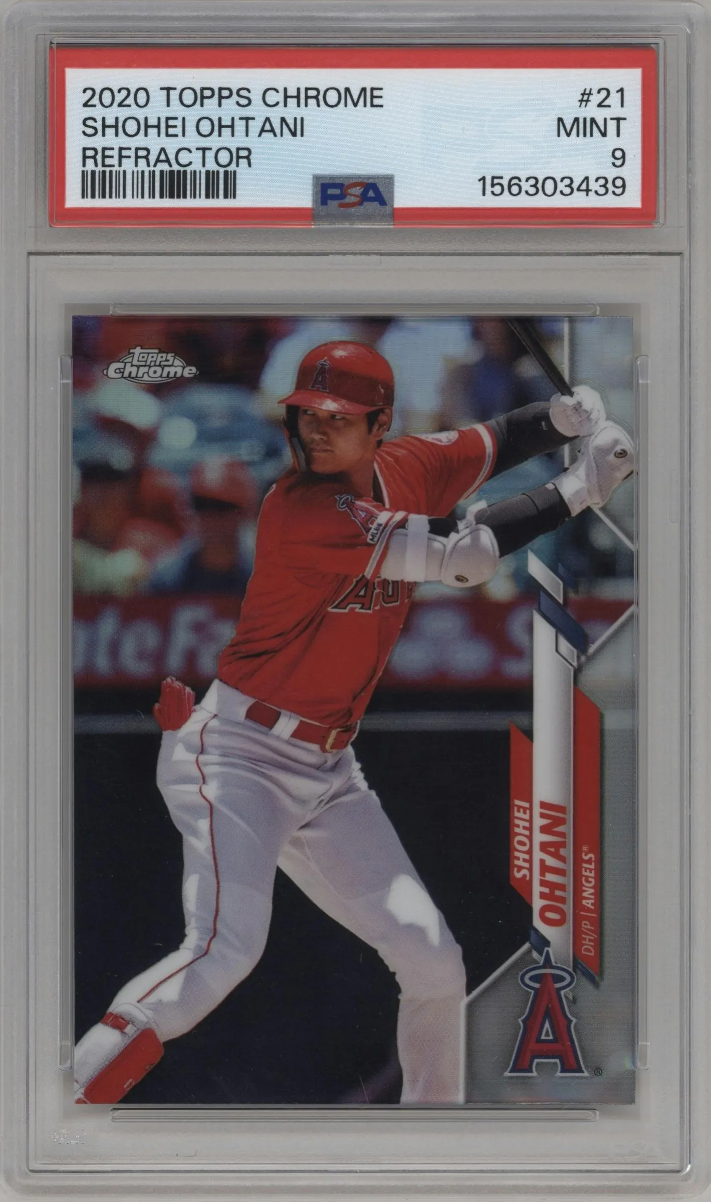 2020 Topps Chrome Shohei Ohtani Refractor PSA 9