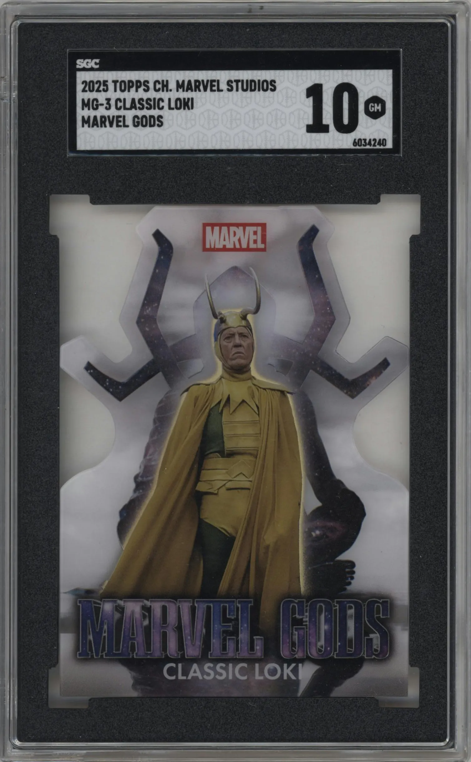 2025 Topps Chrome Marvel Studios Marvel Gods Classic Loki #MG-3 SGC 10