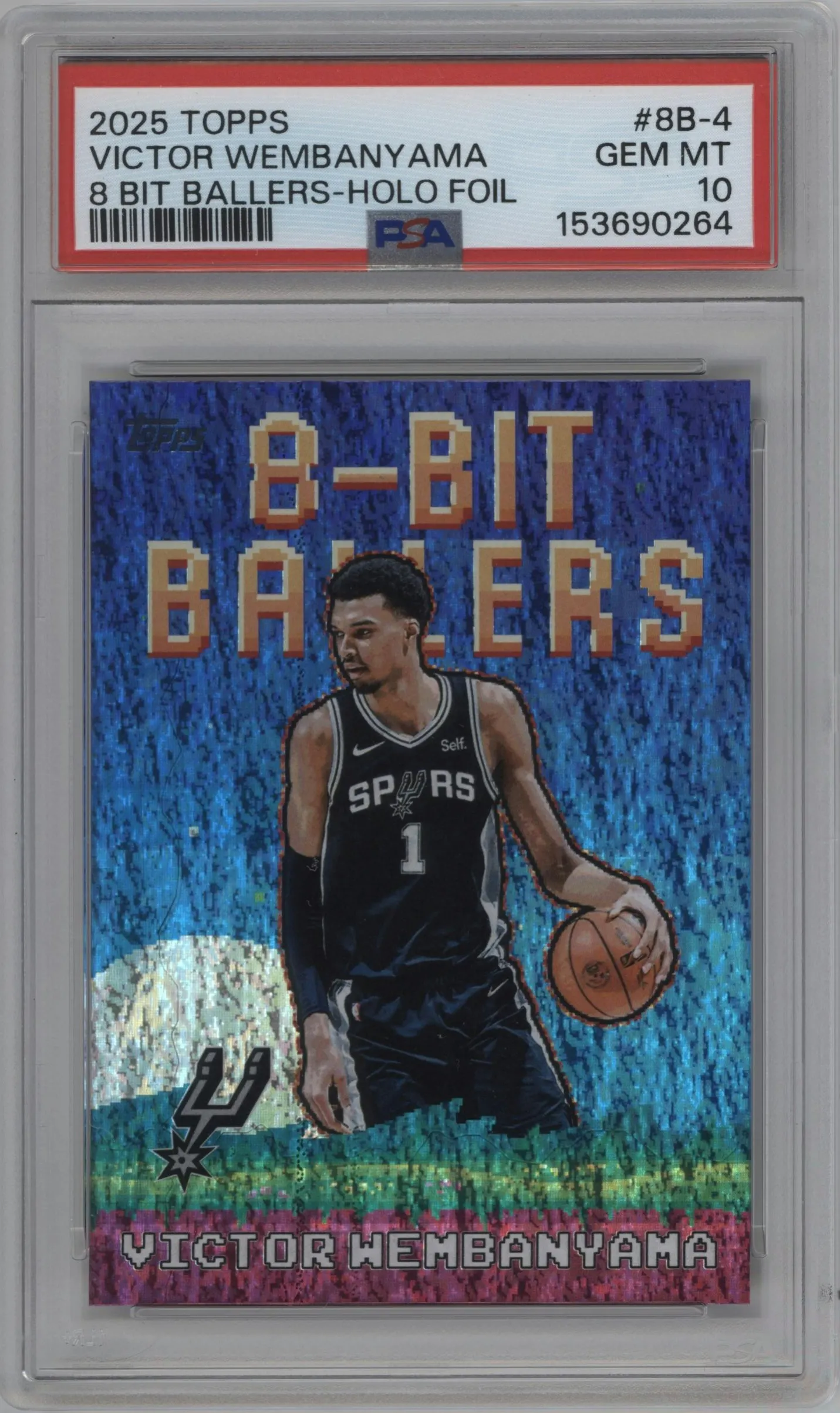 2025 Topps 8-Bit Ballers Victor Wembanyama Holo Foil #8B-4 PSA 10
