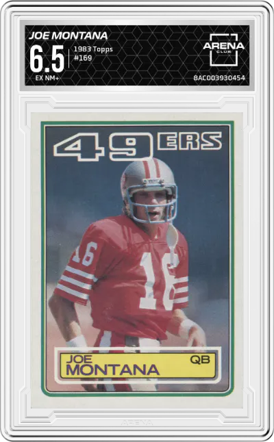 1983 Topps Joe Montana ARENA CLUB 6.5