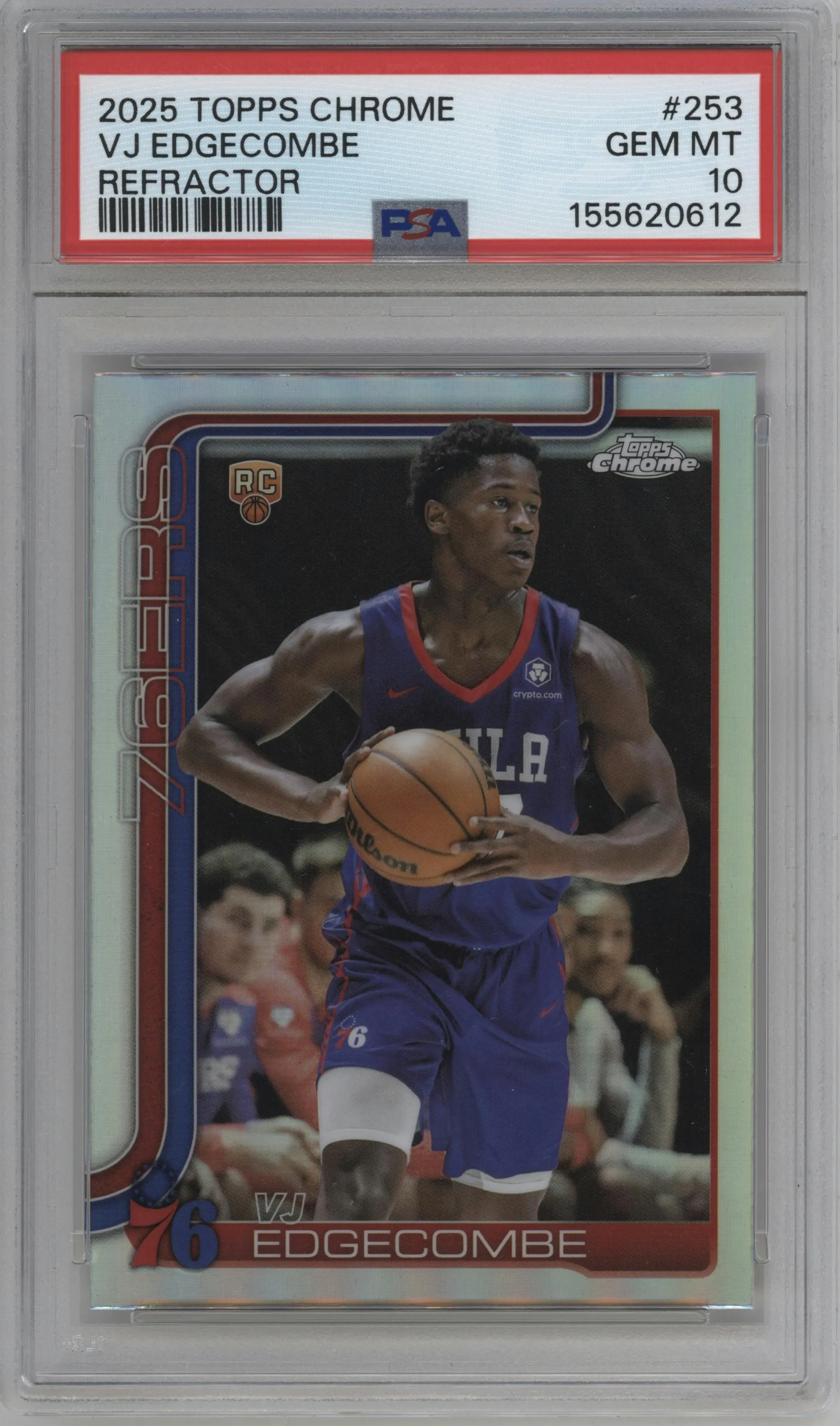 2025 Topps Chrome VJ Edgecombe Refractor PSA 10