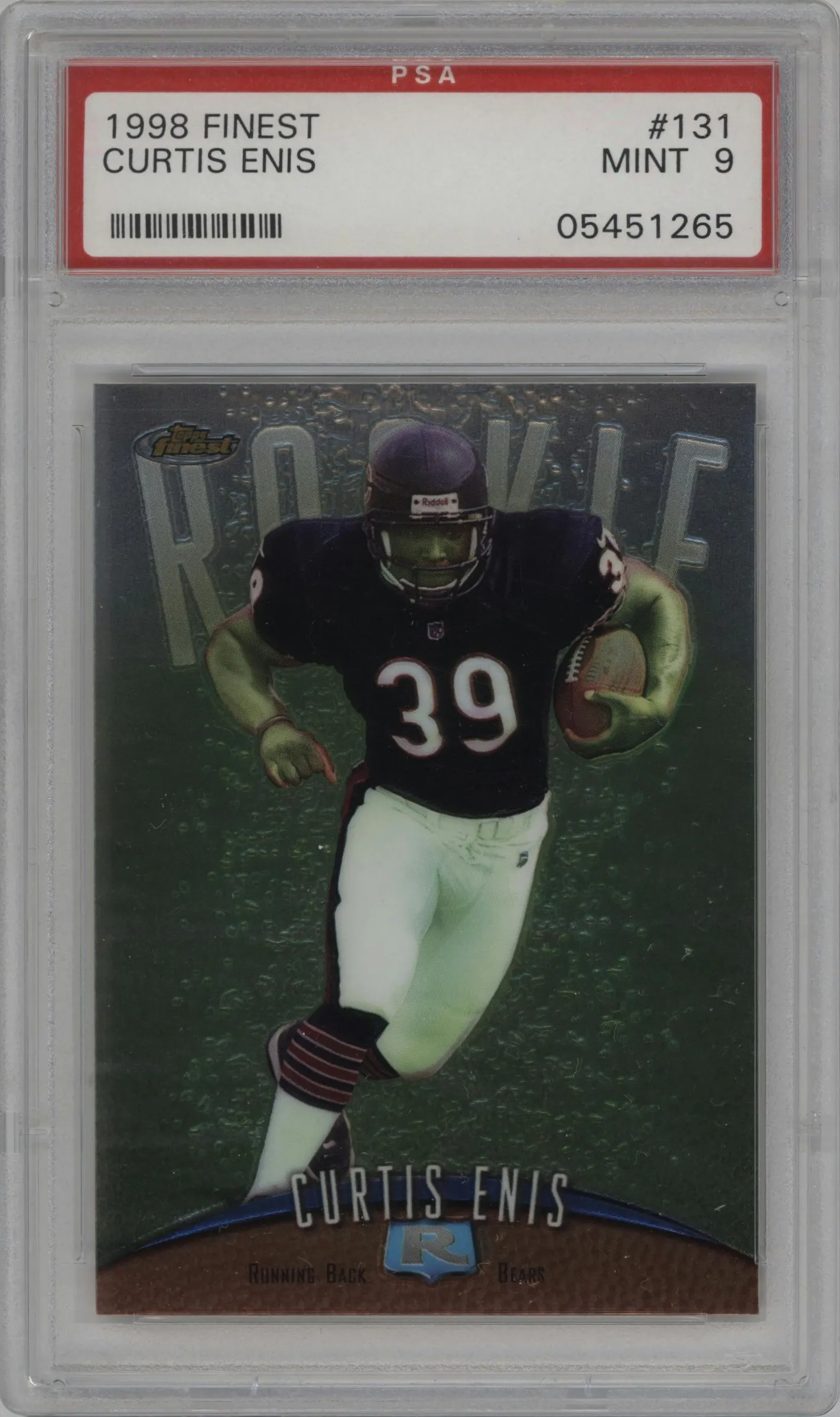 1998 Topps Finest Curtis Enis PSA 9