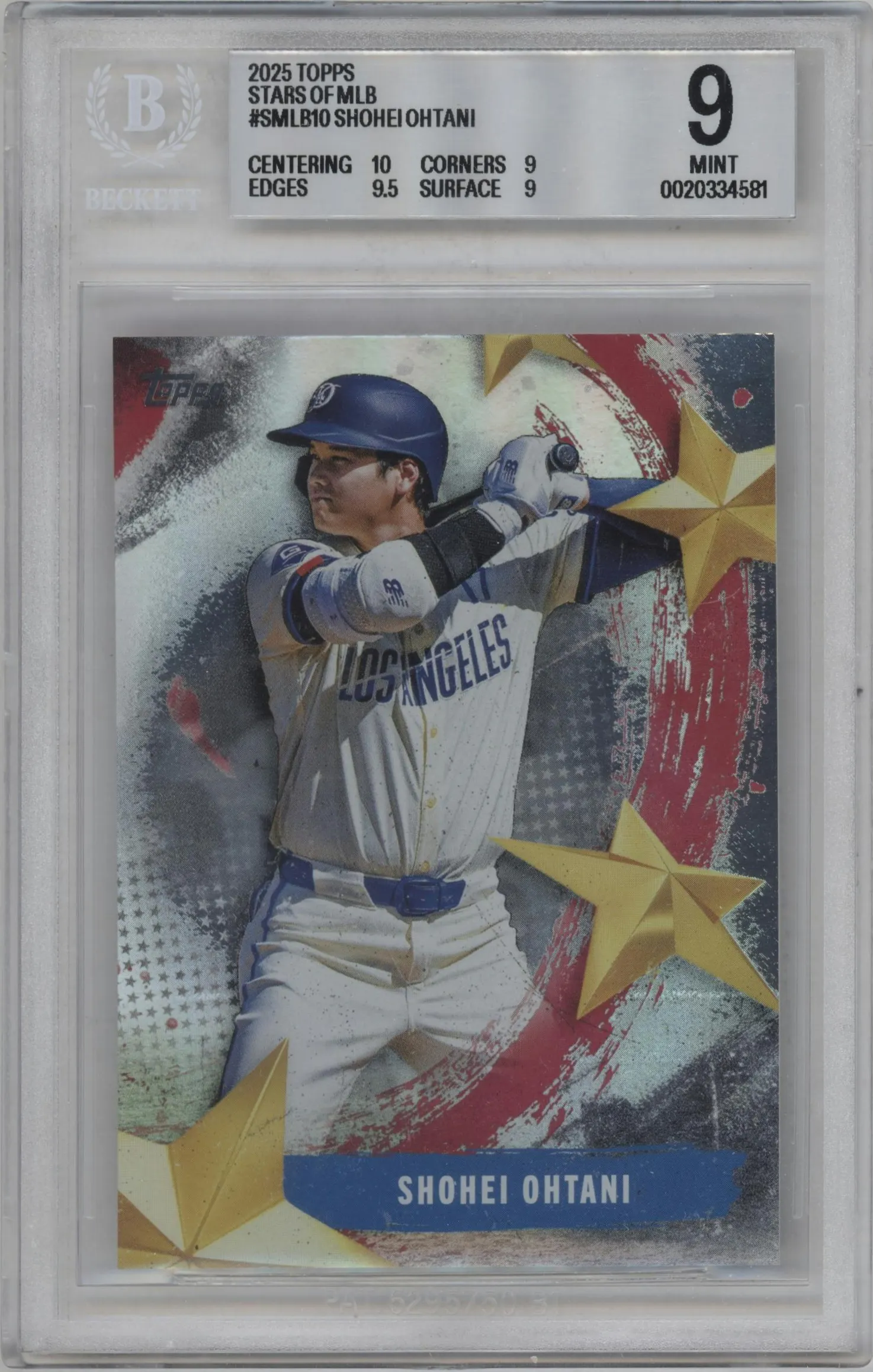 2025 Topps Stars of MLB Shohei Ohtani BGS 9