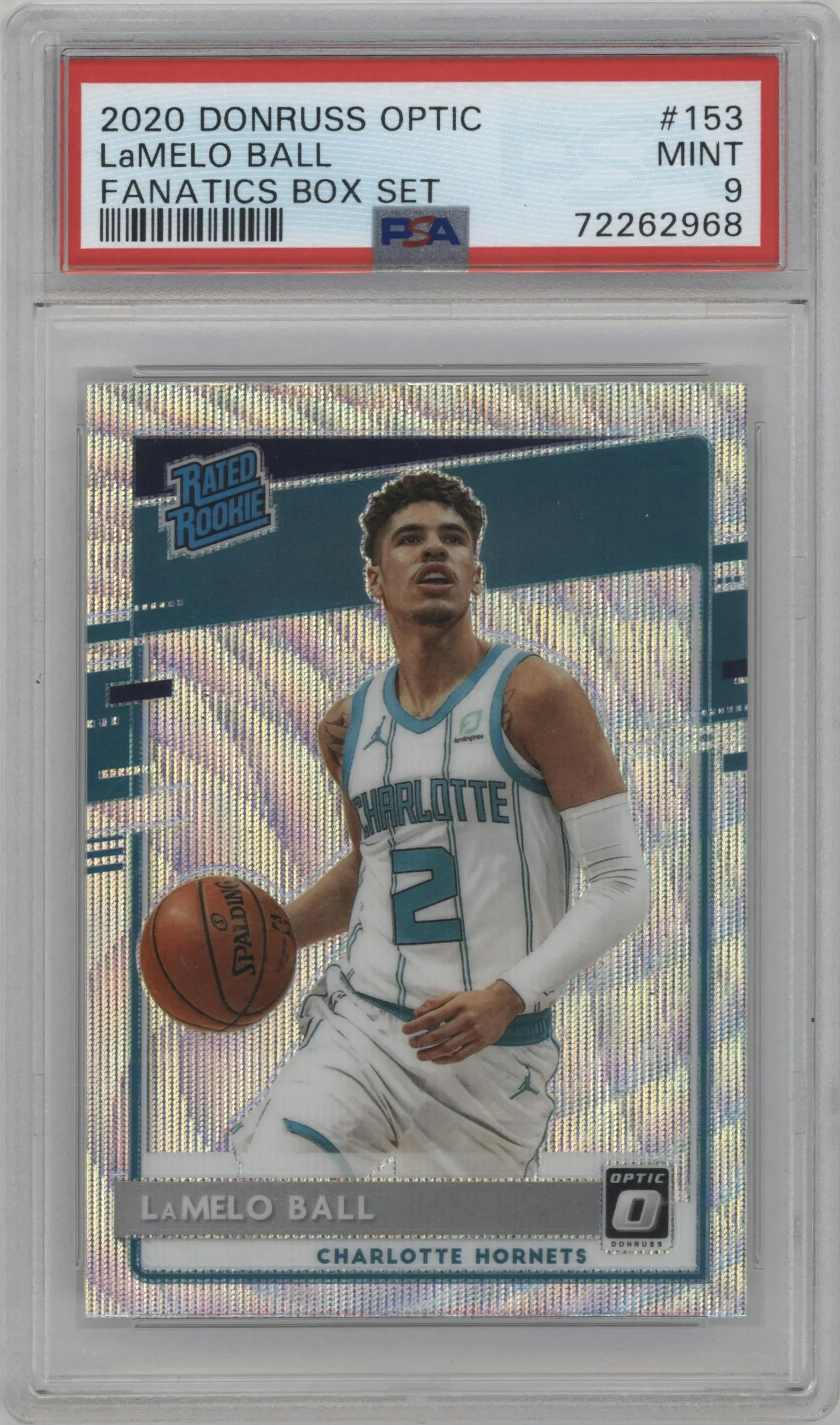 2020 Panini Donruss Optic Rated Rookie LaMelo Ball Fanatics Box Set #153 PSA 9