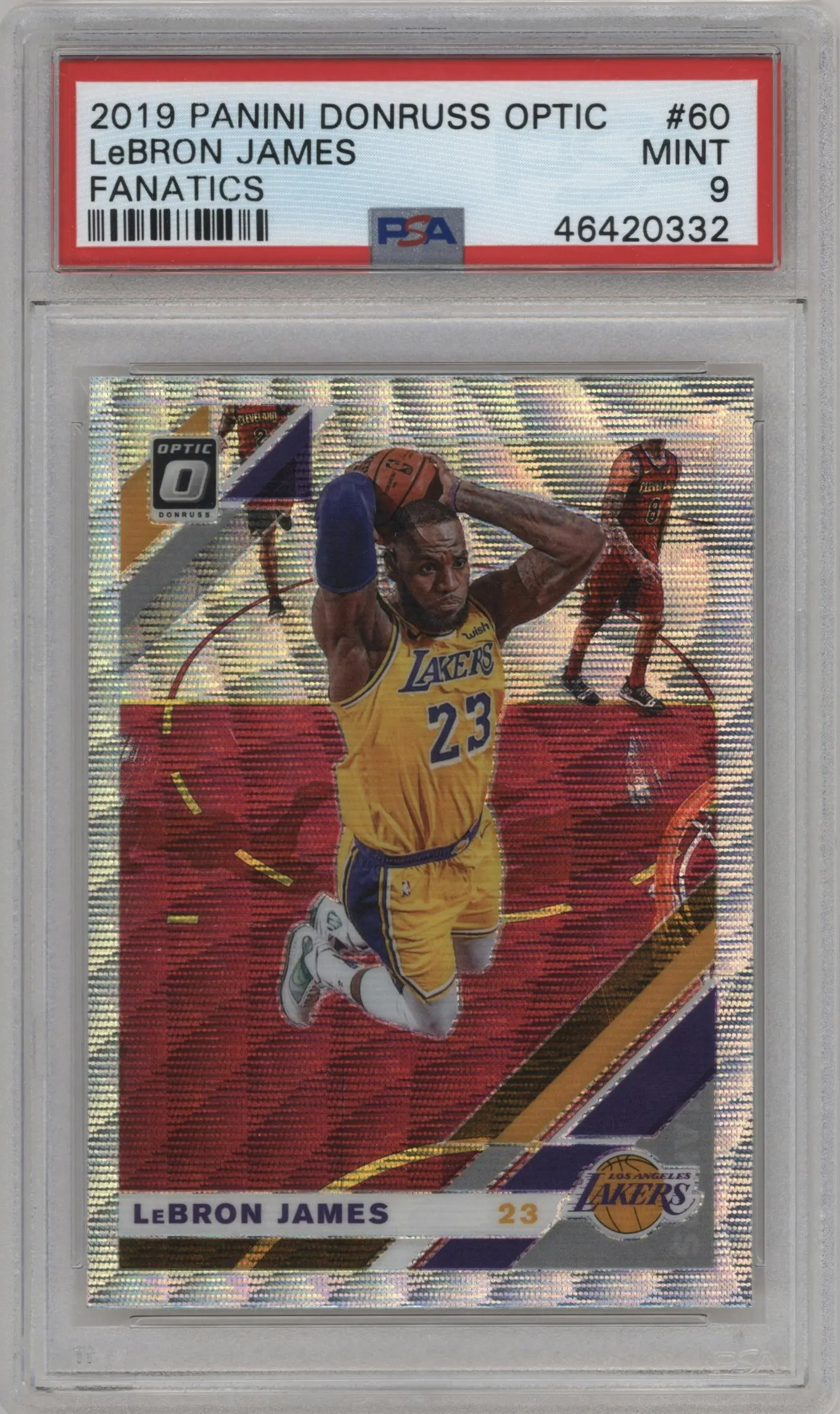 2019 Panini Donruss Optic LeBron James Fanatics Box Set #60 PSA 9