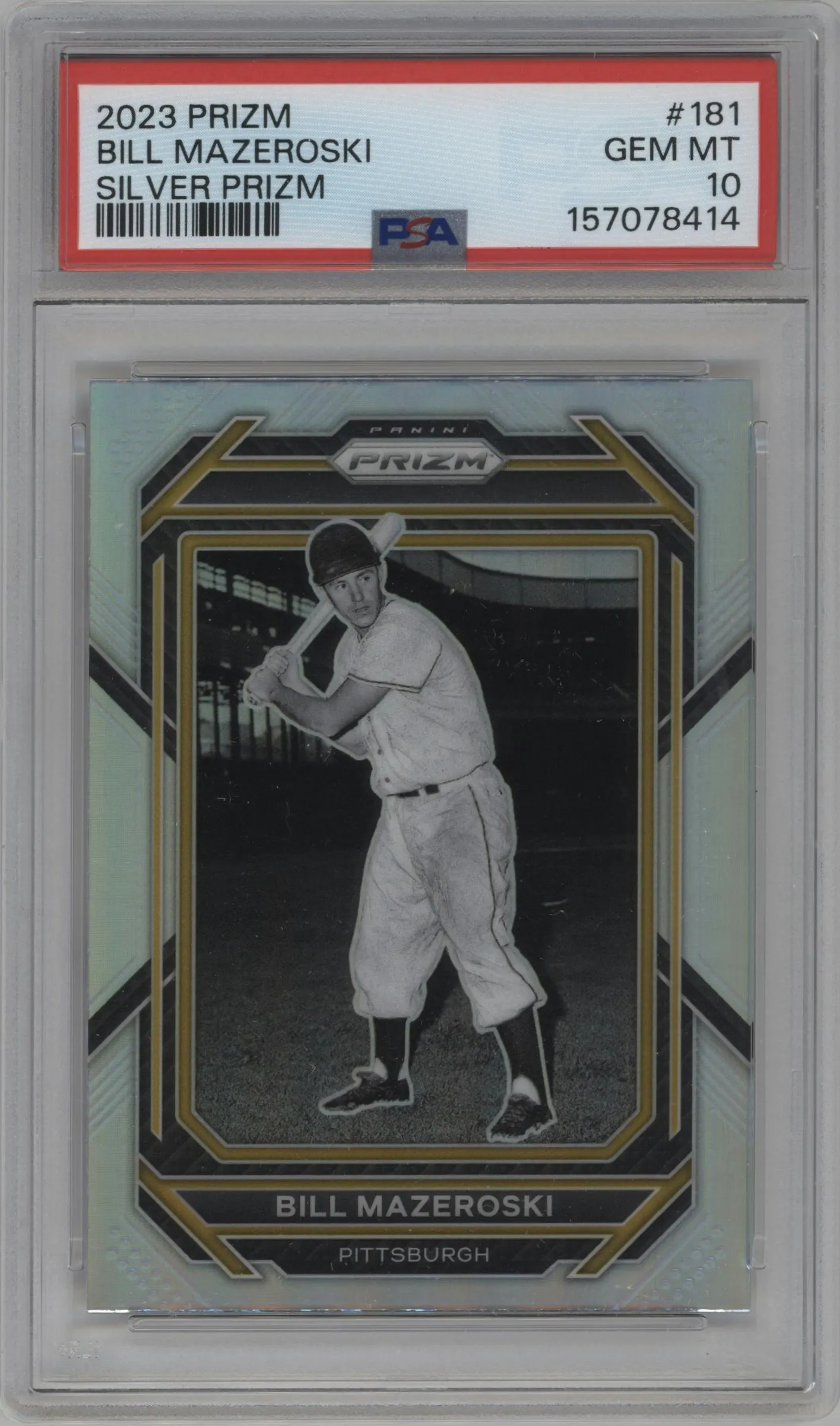 2023 Panini Prizm Bill Mazeroski Silver Prizm #181 PSA 10