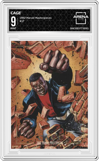 1992 SkyBox Marvel Masterpieces Cage ARENA CLUB 9