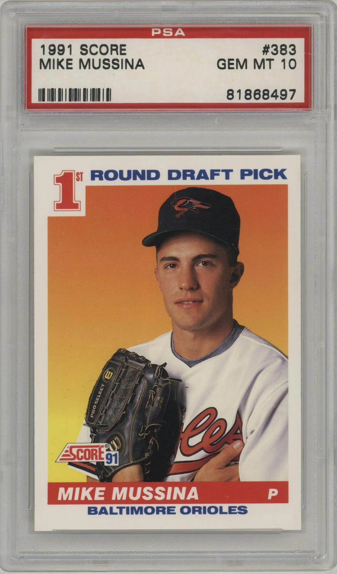 1991 Score Mike Mussina #383 PSA 10