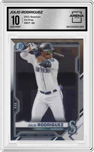 2021 Bowman Chr.Pros. Julio Rodriguez ARENA CLUB 10
