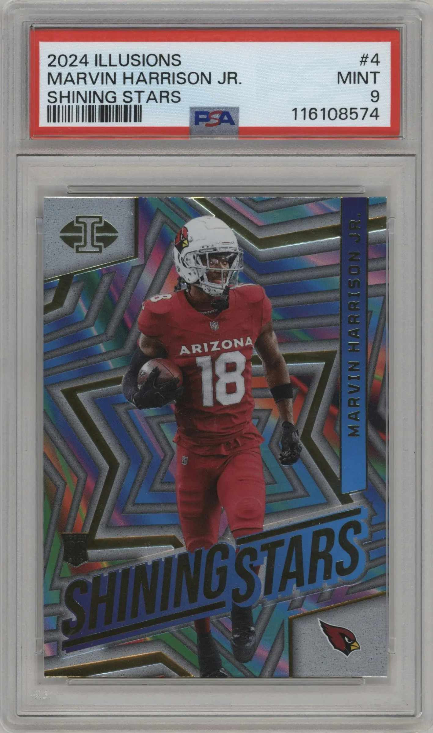 2024 Panini Illusions Shining Stars Marvin Harrison Jr. PSA 9