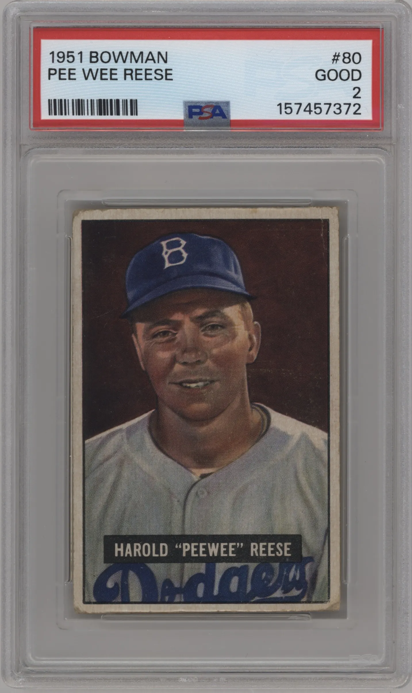 1951 Bowman Harold "Pee Wee" Reese PSA 2