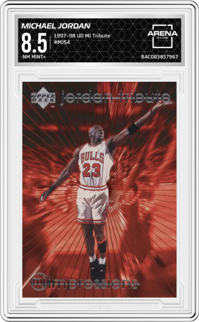 1997 Upper Deck Michael Jordan Tribute Michael Jordan ARENA CLUB 8.5