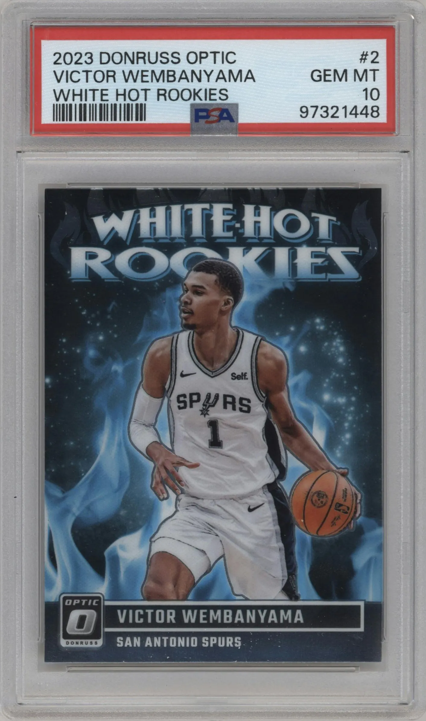2023 Donruss Optic White Hot Rookies Victor Wembanyama #2 PSA 10