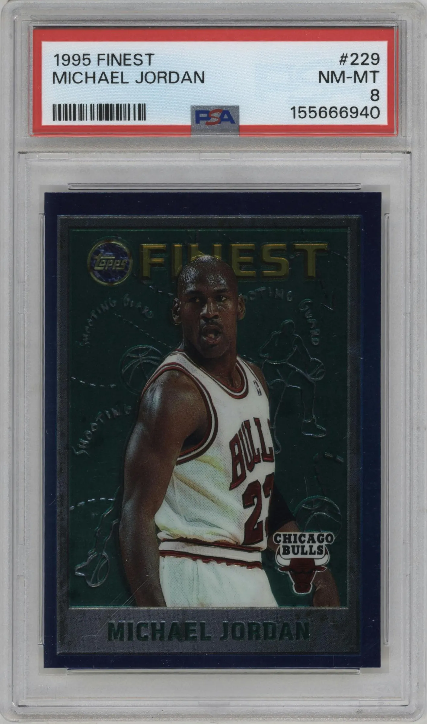 1995 Topps Finest Michael Jordan #229 PSA 8