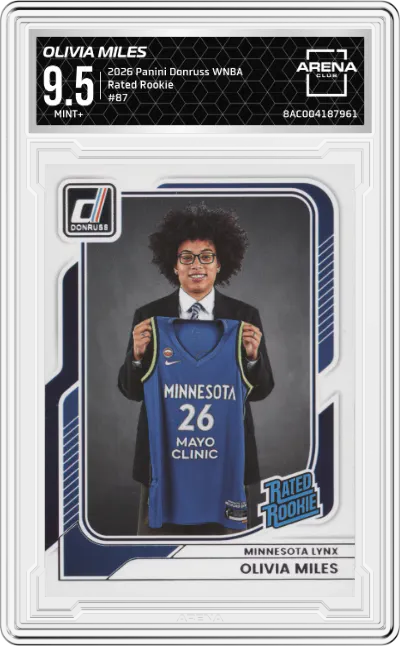 2026 Panini Donruss WNBA Rated Rookie Olivia Miles #87 ARENA CLUB 9.5