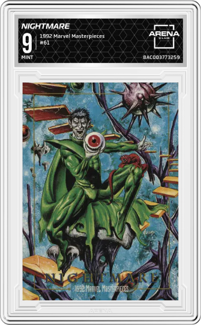 1992 SkyBox Marvel Masterpieces Nightmare ARENA CLUB 9
