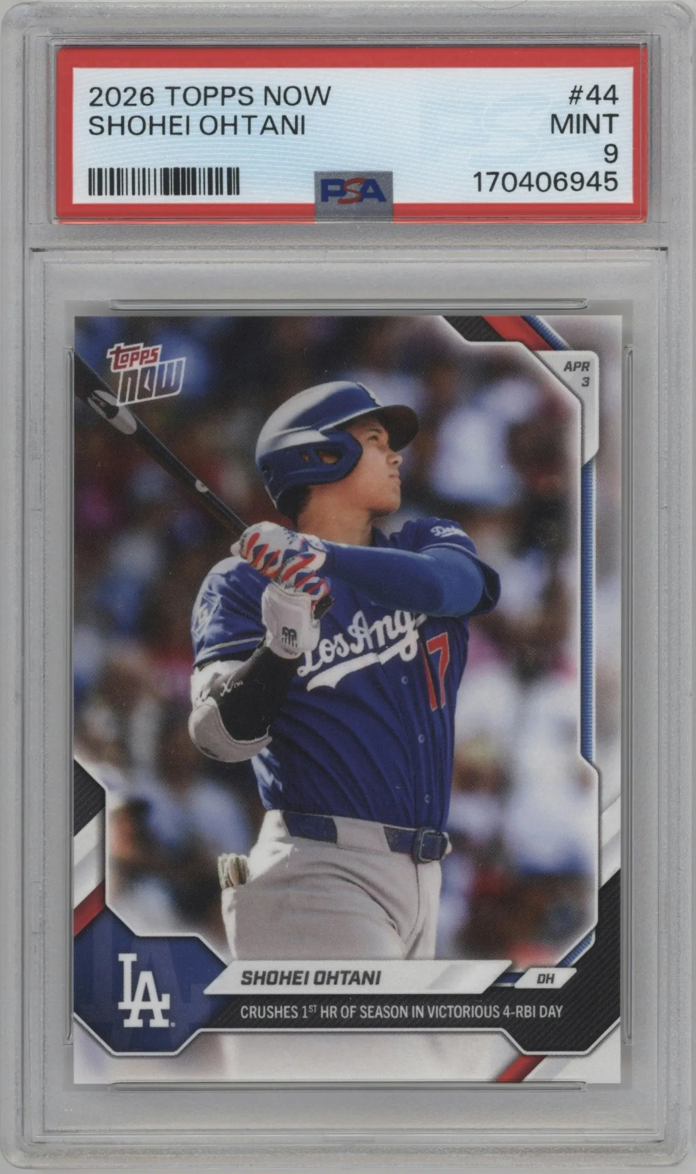 2026 Topps Now Shohei Ohtani #44 PSA 9