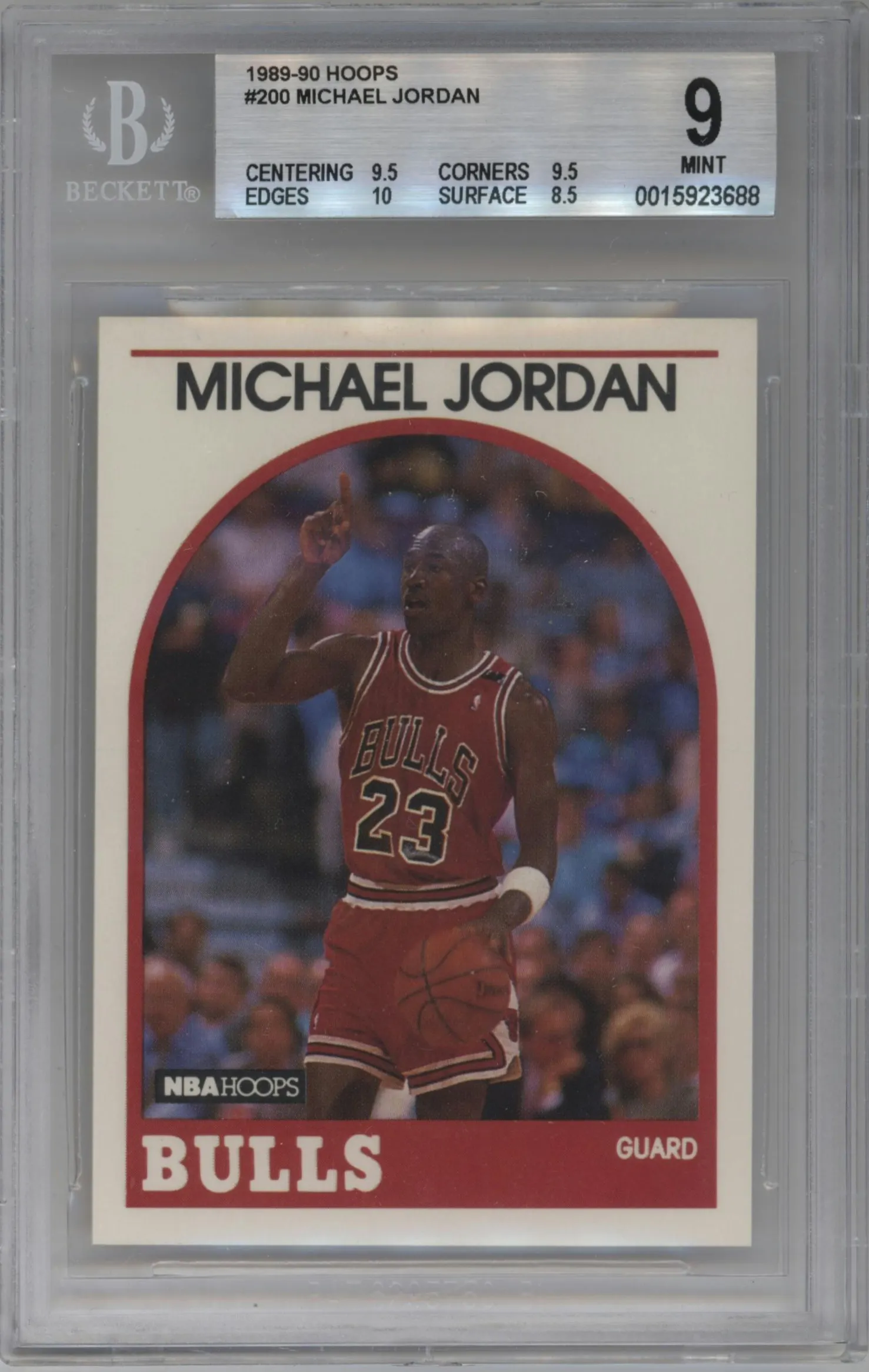1989 NBA Hoops Michael Jordan #200 BGS 9