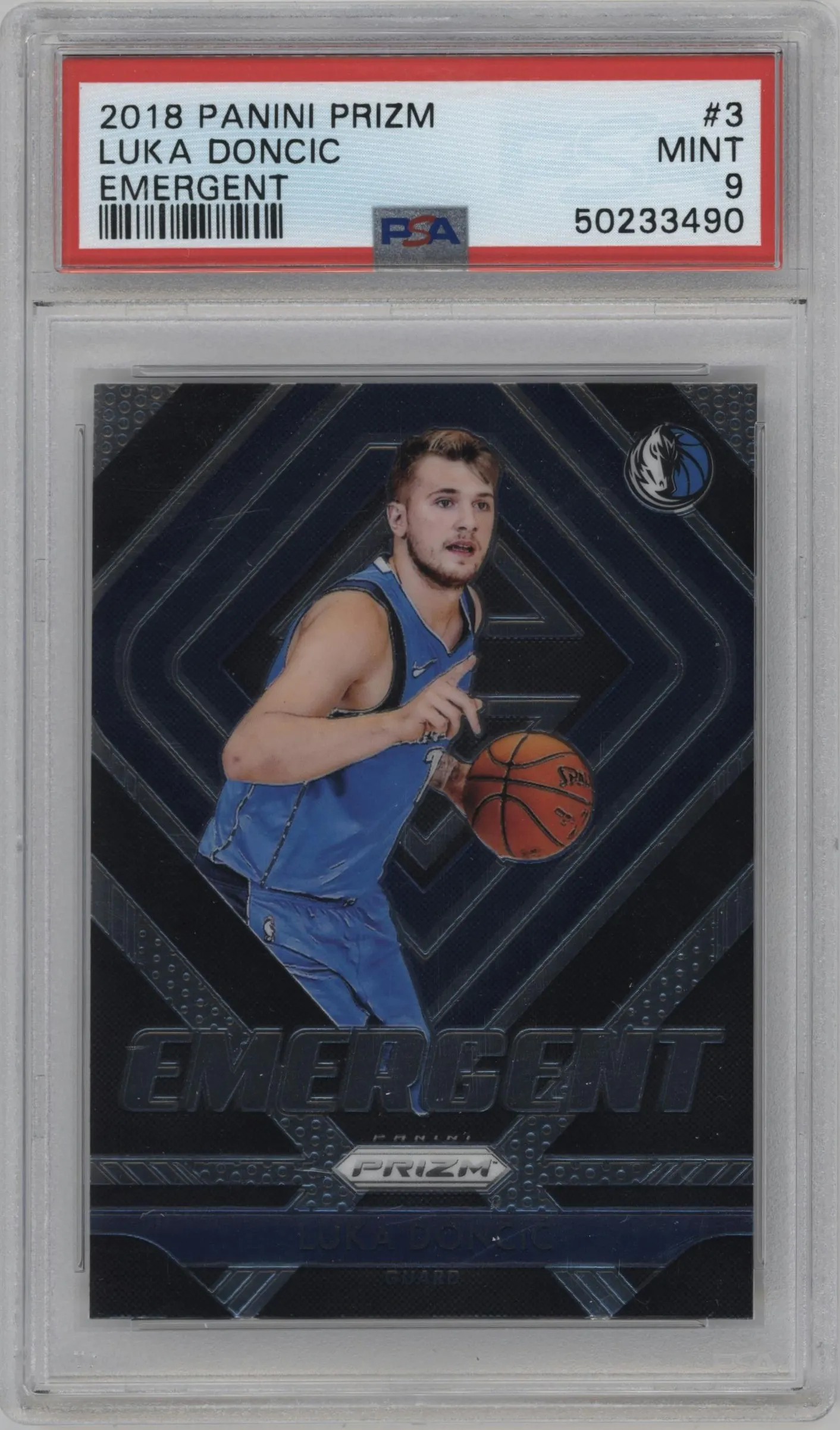 2018 Panini Prizm Emergent Luka Doncic #3 PSA 9
