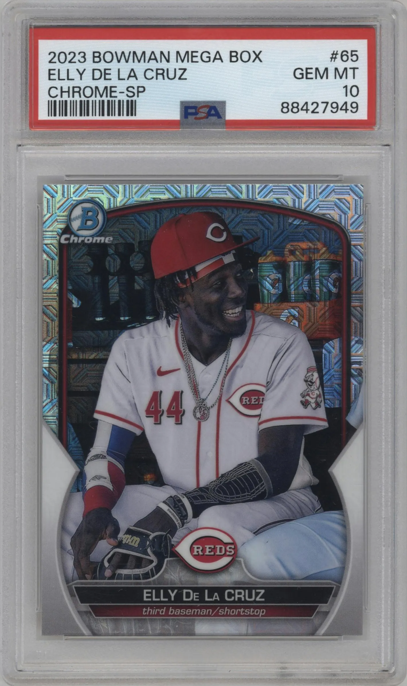2023 Bowman Mega Box Image Var. Elly De La Cruz #BCP-65 PSA 10