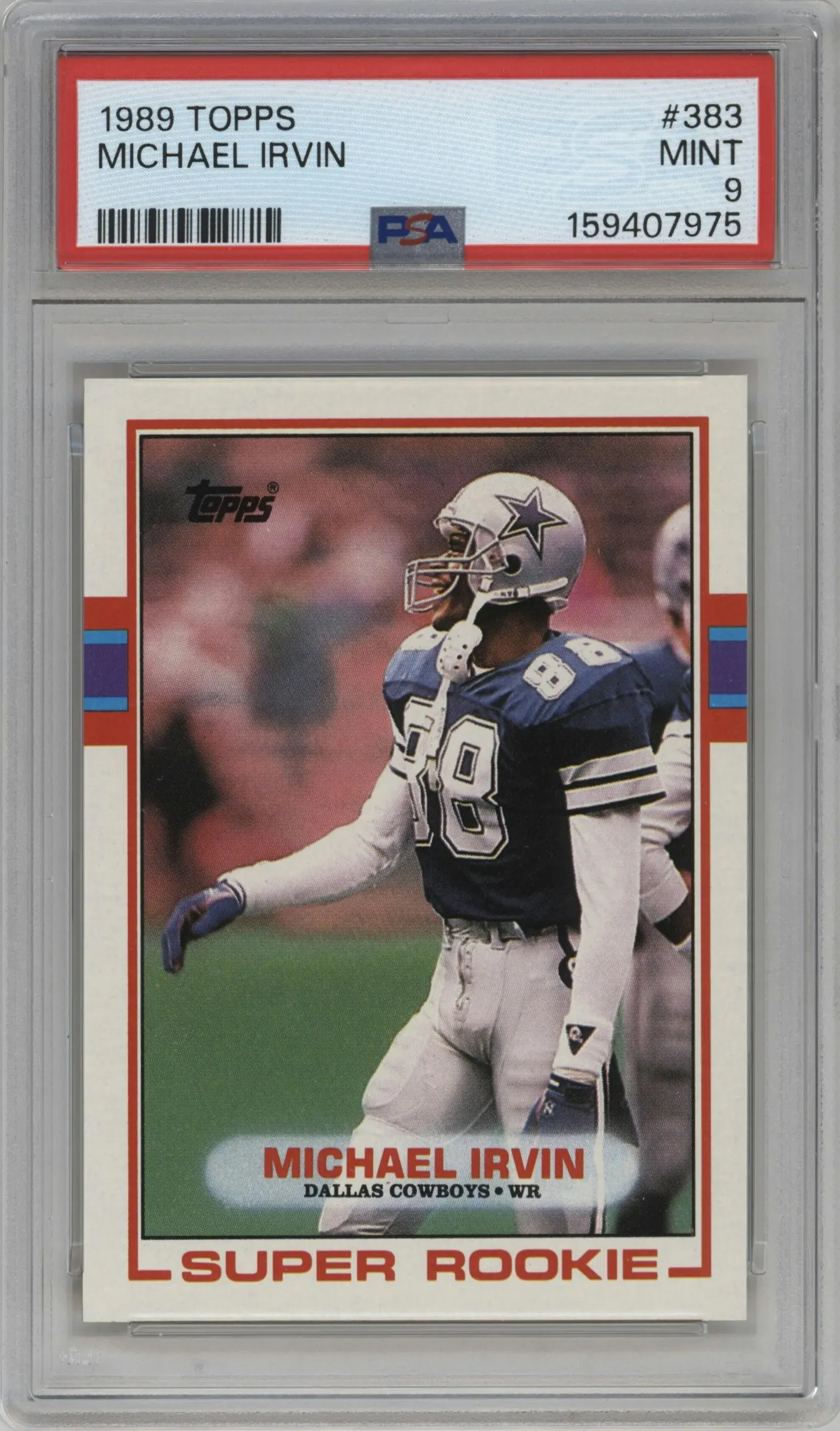1989 Topps Michael Irvin #383 PSA 9