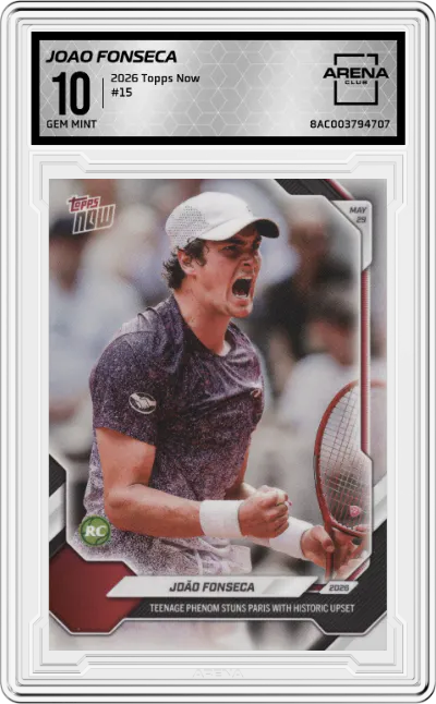 2026 Topps Now Joao Fonseca ARENA CLUB 10