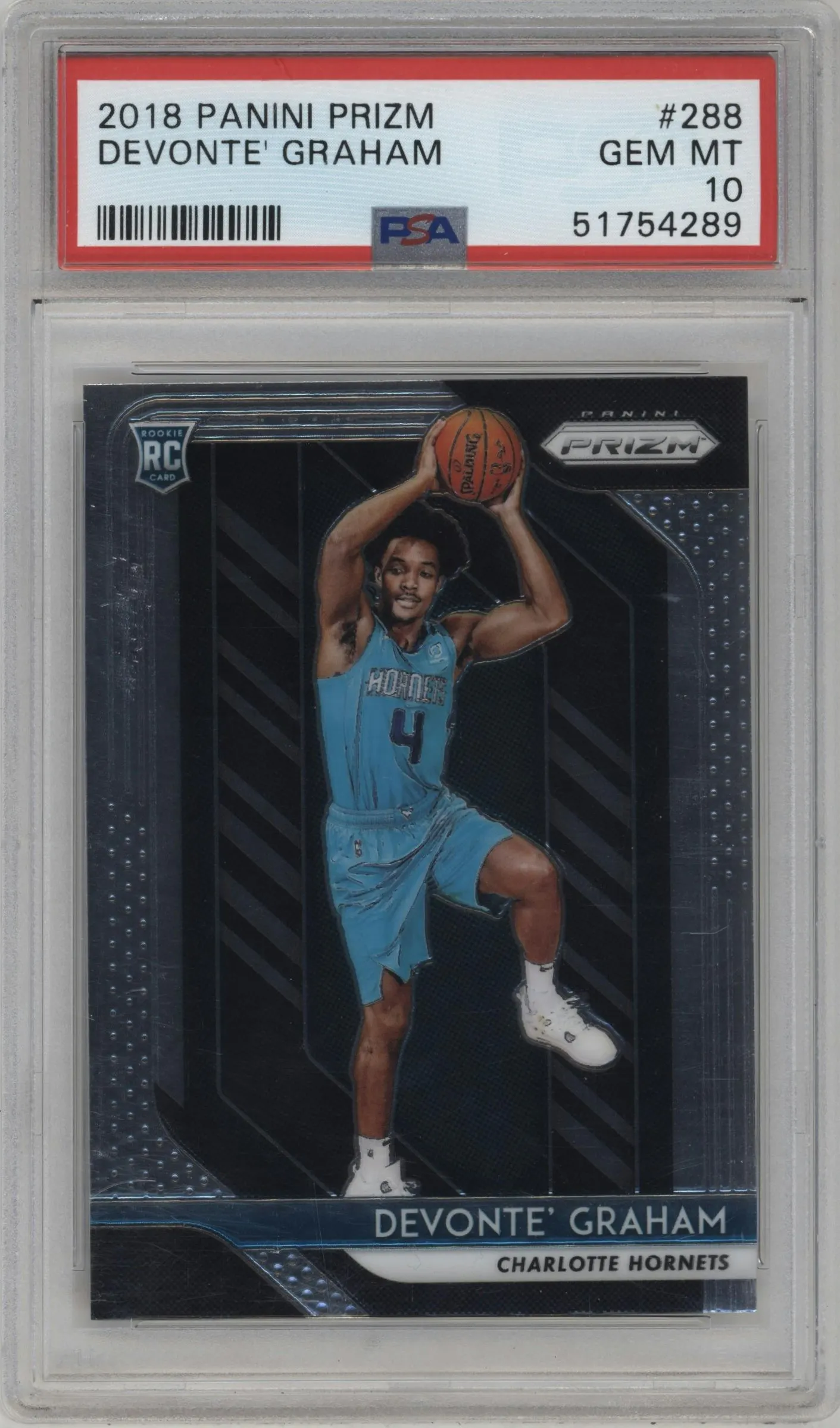 2018 Panini Prizm Devonte' Graham #288 PSA 10