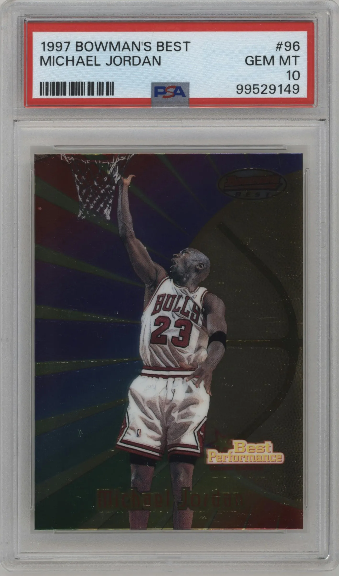 1997 Bowman's Best Michael Jordan #96 PSA 10
