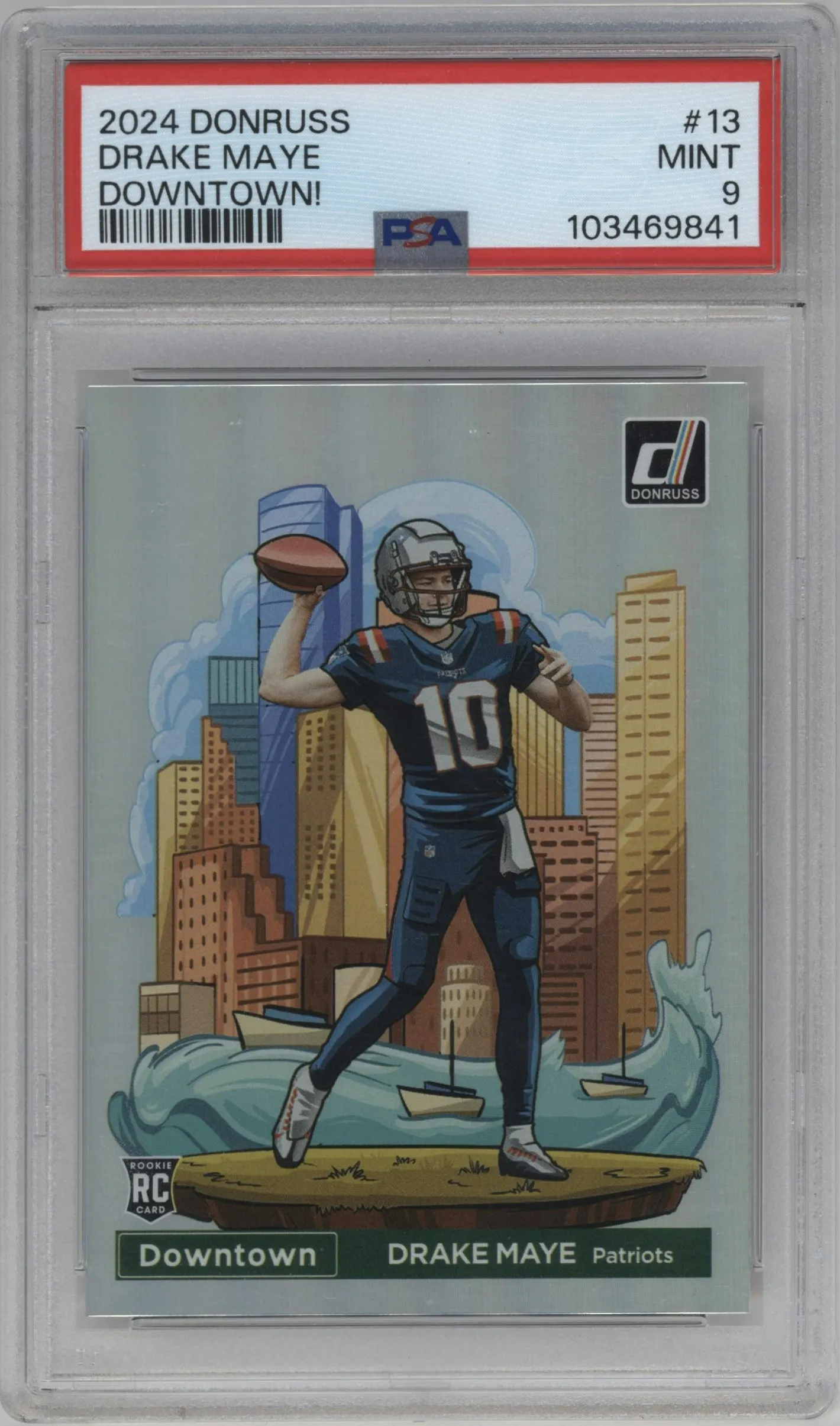2024 Donruss Downtown Drake Maye #13 PSA 9