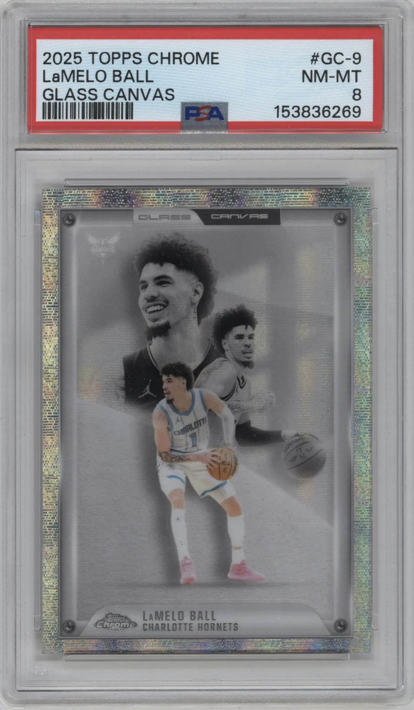 2025 Topps Chrome Glass Canvas LaMelo Ball #GC-9 PSA 8