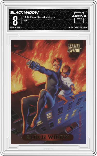 1994 Fleer Marvel Masterpieces Black Widow ARENA CLUB 8