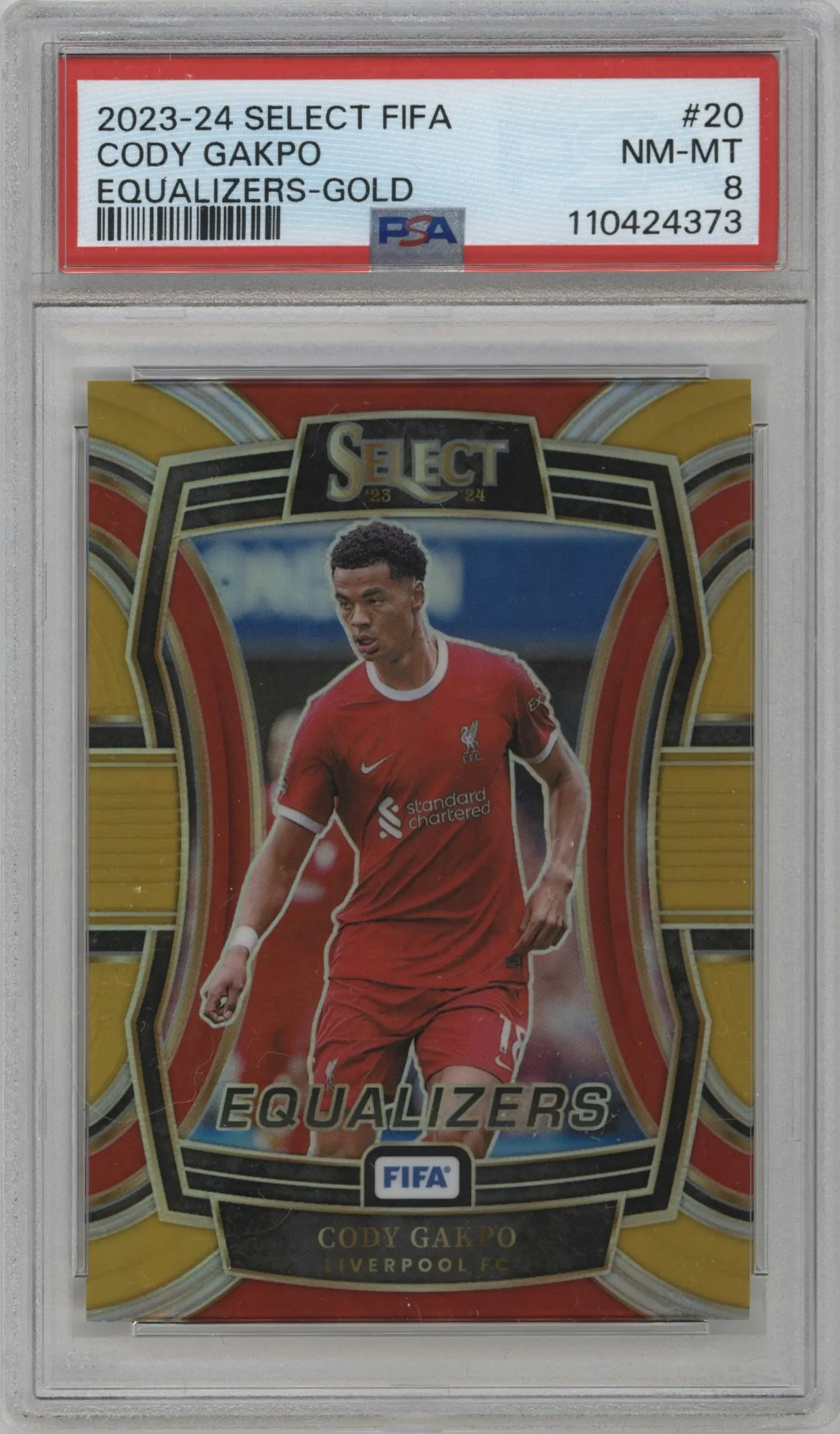 2023 Panini Select FIFA Equalizers Cody Gakpo Gold PSA 8