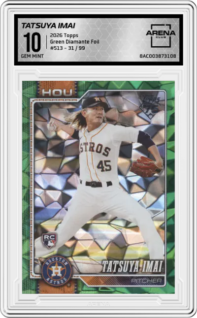 2026 Topps Tatsuya Imai Green Diamante Foil ARENA CLUB 10