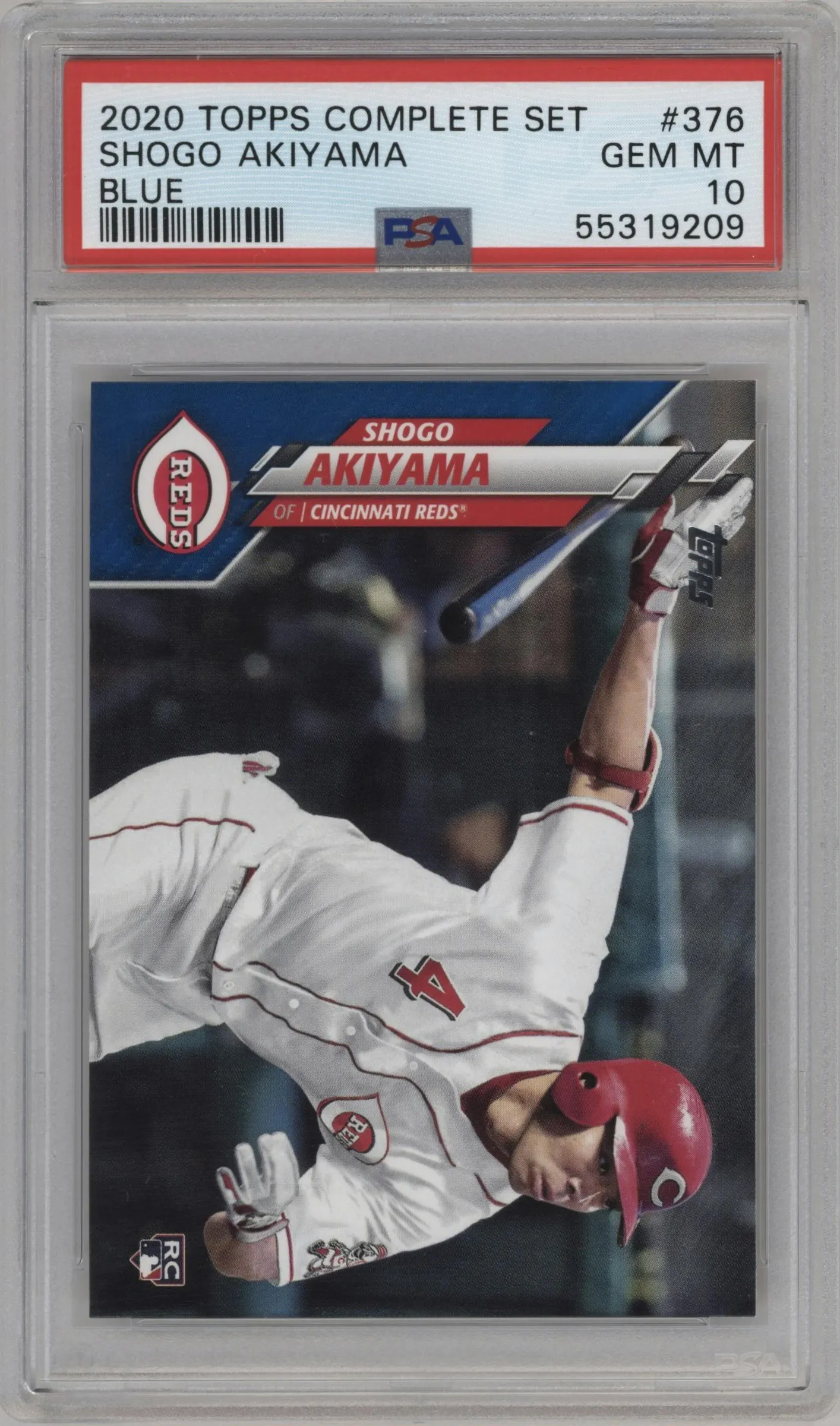 2020 Topps Complete Set Shogo Akiyama Blue #376 PSA 10