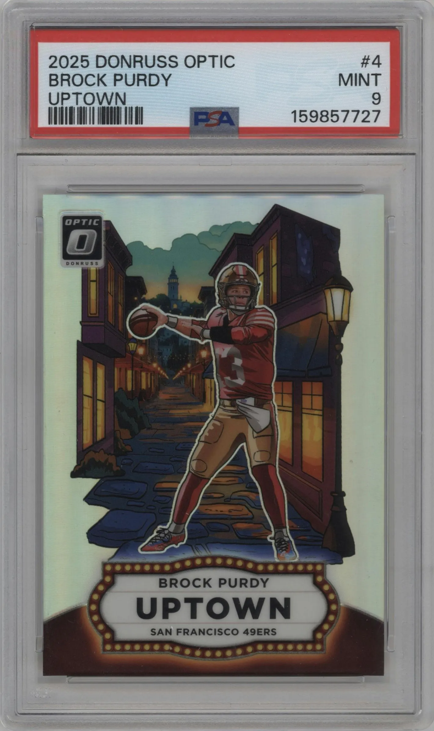 2025 Donruss Optic Uptown Brock Purdy #4 PSA 9