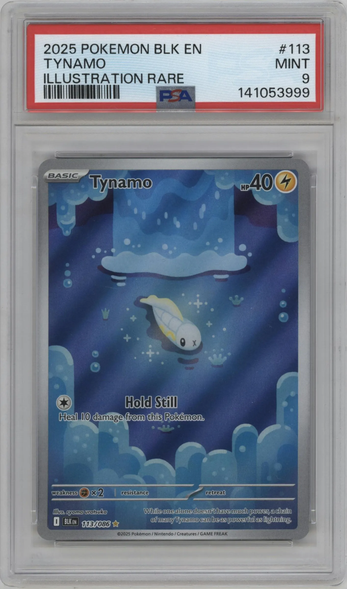 2025 Pokemon SV Black Bolt Tynamo #113 PSA 9